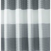 Kate Aurora Spa Accents Striped Waffle Fabric Shower Curtain - 3 of 3