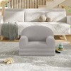 Coucheta 2-In-1 Convertible Kids Sofa, Foldable Toddler Couch with Teddy Fleece, Convertible Lounge for Playroom or Nursery, Gift for Boys & Girls - 2 of 4