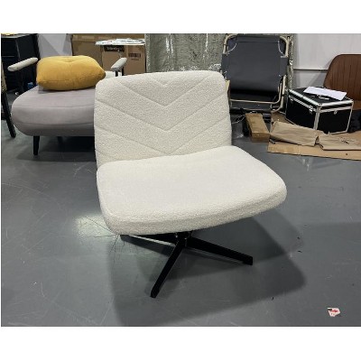Yaheetech Boucle Swivel Office Chair For Home Office, White : Target