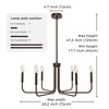 YANSUN 6-Light Candle Chandelier, Oil-Rubbed Bronze Finish, 28-Inch Candle Tubes, E12 Sockets, Non-Integrated Light Source - 4 of 4
