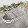 Lirago Oval Metal Raised Garden Bed 88.99"L x 44.68"W x 11.42"H, Galvanized Steel Planter Box for Vegetables, Flowers & Plants Silver - 2 of 4