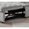 CAVINAS Armless Convertible Sleeping Single Sofa Bed Velvet Upholstered Couch with Removable Back for Apartment - 4 of 4
