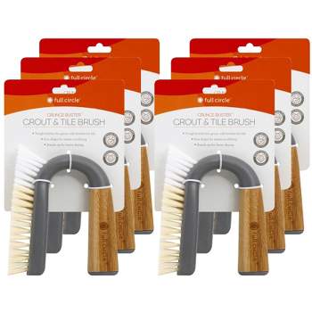 Full Circle Home Grunge Buster Grout and Tile Brush Grey - 6 ct