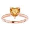 Pompeii3 7mm Citrine Women's Heart Ring in 14k Gold 7mm Tall - 4 of 4
