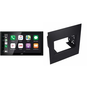 JVC KW-M56BT Digital Media Receiver 6.8" Touch Panel Compatible With Apple CarPlay & Android Auto with Metra 95-9999 Universal Double DIN Kit - 1 of 4