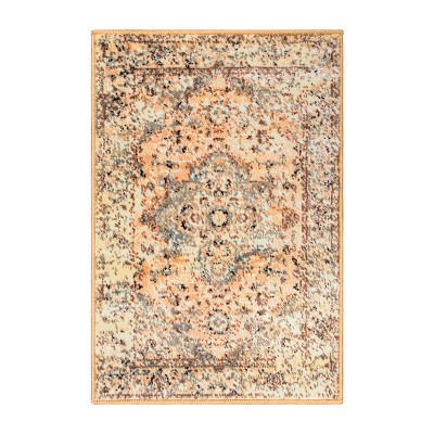 Vintage Bohemian Blossoms and Vines Floral Indoor Are Rug by Blue Nile Mills