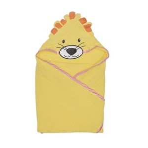 Everyday Kids Hooded Bath Towel for Boys & Girls – 3D Yellow Lion with Mane, Soft Terry Cloth, Absorbent, Gender-Neutral Baby Bath Essential - 1 of 4