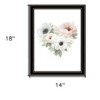 HomeRoots Floral Heart Black Framed Print Wall Art - 3 of 4