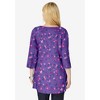 Woman Within Plus Size Perfect Printed Three-Quarter-Sleeve V-Neck Tunic - 3 of 4
