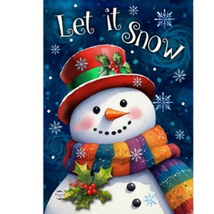 Briarwood Lane Garden Flag 12x18 For Outdoor Friendly Winter Snowman For Winter Garden Flag Flags For Outside - 1 of 4