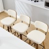 Bekrvio 26"/29” Swivel Bar Stools Set of 3, Upholstered Faux Leather Barstools with Back, Bar Chairs Island Stools for Kitchen Counter - 2 of 4