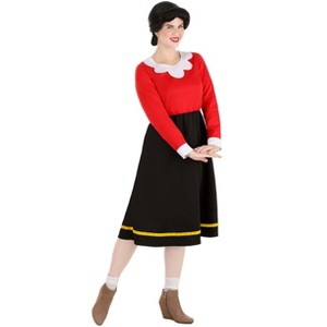 HalloweenCostumes.com Adult Olive Oyl Costume Popeye Couples Halloween Costume - 1 of 4