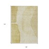 Gold Wheat And Beige Abstract Washable Indoor Outdoor Area Rug - 3 of 4