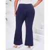 Womens Plus Size Tie Front Stratchy Business Casual Pants - 3 of 3