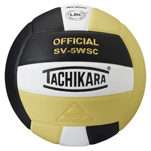 Tachikara BWVG Indoor Sensi Tec Composite Competition Volleyball - Black/White/Vintage Gold - 1 of 1
