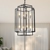 DAKAFUL 8 - Light Farmhouse Chandelier, Iron Rectangular Cage Pendant Light, Rustic Hanging Fixture for Foyer, Entryway, Living Room - 2 of 4