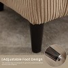 CAVINAS Mid-Century Modern Accent Barrel Chair with Corduroy Upholstery and Wooden Legs, Comfy Single Armchair with Thick Cushions and Pillow - 4 of 4
