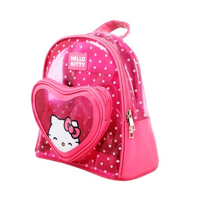 Hello Kitty Heart 10" Pink Polka Dot Women's Mini Backpack - image 3