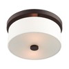 Livex Lighting Meridian 2 - Light Flush Mount in  Bronze - 3 of 4
