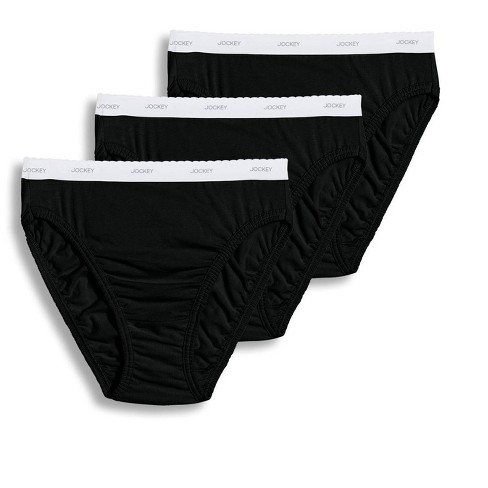 Jockey Women's Classic French Cut - 3 Pack 6 Black : Target