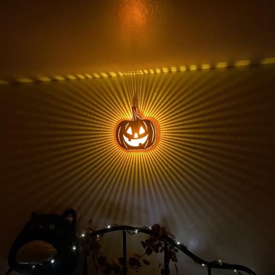 Order LED Backlit Orange Flickering Jack-O'-Lantern Halloween Lighted Decor - Hyde & E