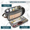 PAVILIA Toiletry Bag for Men Women, Canvas Travel Dopp Kit, Water Resistant Hygiene Toiletries Organizer, Shaving Accessories Bag - 2 of 4