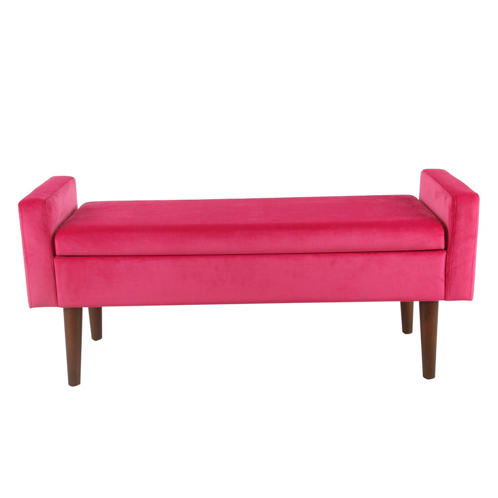 Fulton Velvet Storage Bench Pink - Homepop was $234.99 now $187.99 (20.0% off)