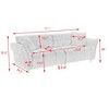 NicBex 93.7 Inch Teddy Sofa Couch 3-Seater Sofa with 2 Pillows for Living Room,Apartment,Bedroom - 3 of 4
