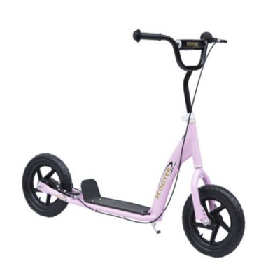 Maggift Kick Scooters Youth Scooter Front and Rear Caliper Dual Brakes Inflatable Front Wheel Ride on Toy for Age 5+, Pink, 47.25"*22.75"*33.5"