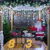 Ollny 720 LED Cool White Christmas Icicle Lights (Clear Cable, Plug in, 8 Modes), Connectable up to 3 Sets - 2 of 4