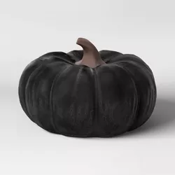 Large Ceramic Stoneware Pumpkin Black - Threshold™