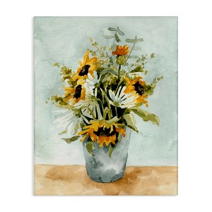 Stupell Industries Sunflower Blossom Watercolor Detail, 24" x 30" - 1 of 4