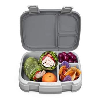 Modetro Slim-Line Bento Adult Lunch Box with Thermal Bag color: Gray NEW