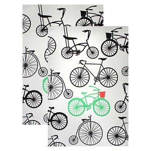 2pk Designer Print Kitchen Towels - MU Kitchen: Cotton Tea Towels, Absorbent, with Hanging Loop - 1 of 3