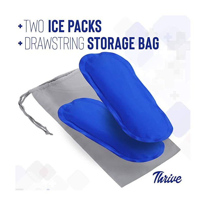 Thrive 2 Pack Reusable Cold Compress Ice Packs for Injury, Soft Touch Gel Ice Pack for Pain Relief & Rehabilitation, 3 of 10