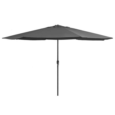 vidaXL Garden Parasol Anthracite Polyester, Metal Large Tiltable