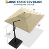 10' x 10' Heavy Duty Square Solar Cantilever Umbrella, 2-Tier Aluminum  Outdoor Patio Umbrella with Weighted Base 360-Degree Rotation for Backyard - 2 of 4