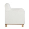 Polyester Boucle Fabric Arm Chair with Pocket Spring Seat, Wooden Base, and Cylindrical Legs - 3 of 4
