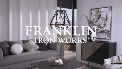 Hawking Bronze 22" Geometric Cage Pendant Chandelier
