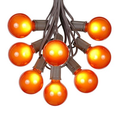 Novelty Lights 25 Feet Orange G50 Globe Outdoor Patio String Lights ...