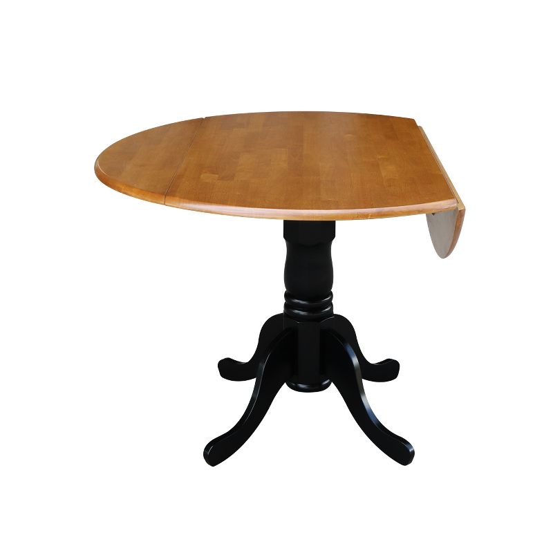 42" Mason Round Dual Drop Leaf Dining Table - International Concepts, 4 of 17