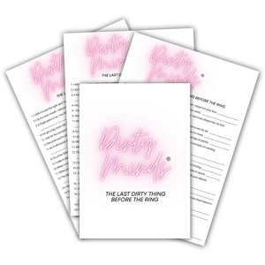 TDC Games Dirty Minds Bachelorette Party Games for Adults, Bridal Shower Games Quiz with Naughty Clues for 25 Guests, Adult Games for Game Night - 1 of 4