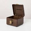 5" Small Metal Box Set with Brass Hardware Brown - Hearth & Hand™ with Magnolia - 3 of 4