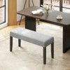 Tangkula Upholstered Bedroom Bench w/Padded Seat & Solid Wood Legs for Dining Room - 3 of 4