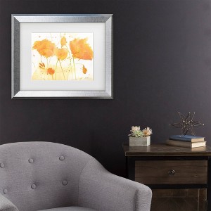 Trademark Fine Art Sheila Golden Sonoma Poppies Matted Framed Art - 1 of 4