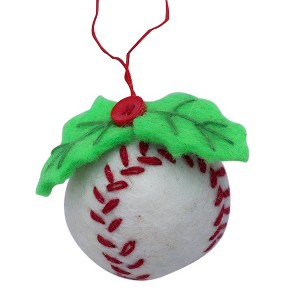 Slickblue Holiday Handmade Felt Ornaments for Sports Fans – 4 Different Options: Basketball, Baseball, Soccer, and Football - 1 of 3