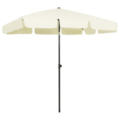vidaXL Beach Parasol Sand Yellow 78.7"x49.2"