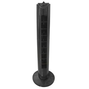 Optimus 32 in. Oscillating Tower Fan in Black - 1 of 3