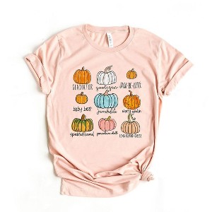 Simply Sage Market Women's Pumpkin Chart Short Sleeve Graphic Tee - 1 of 4