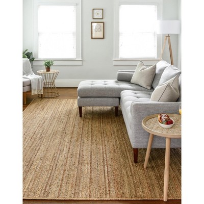 Hand-Braided Jute & Cotton 12'x16' Natural Indoor Area Rug